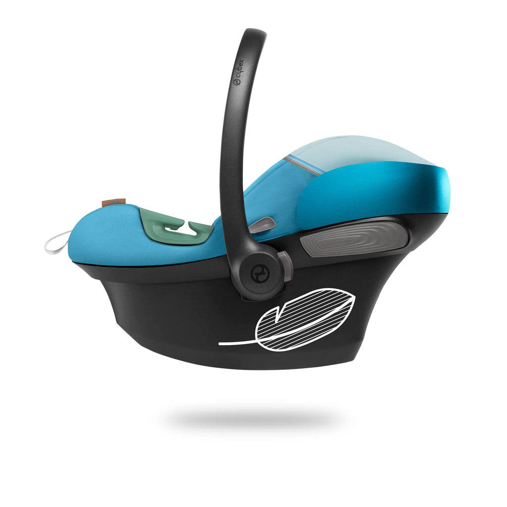 CYBEX Gold Babyschale Aton S2 i-Size, Ab Geburt bis ca. 24 Monate, Max. 13 kg, Inkl. Neugeboreneneinlage, SensorSafe kompatibel, Ocean Blue