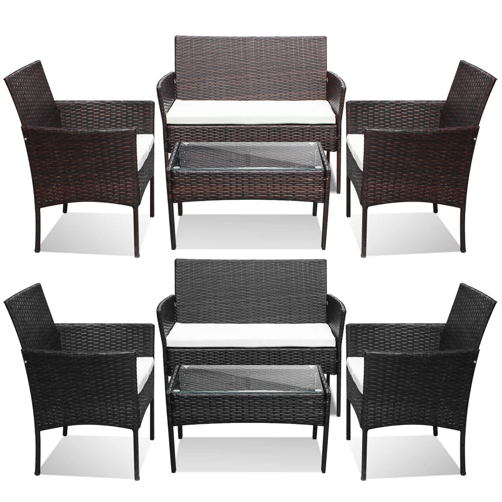 Sonnewelt Salotto da giardino in polyrattan