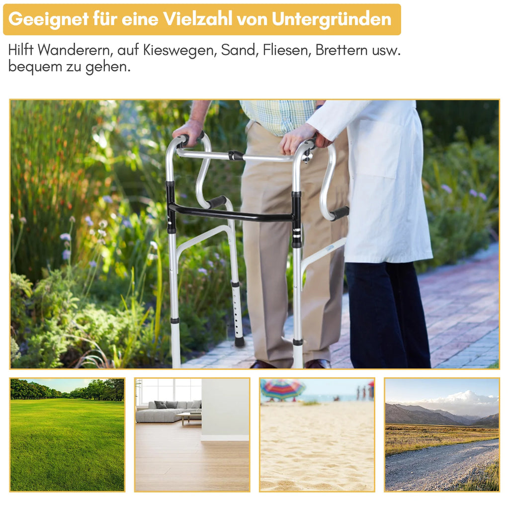 Sonnewelt Gehhilfe Leicht Rollator aus Aluminium bis 180 kg