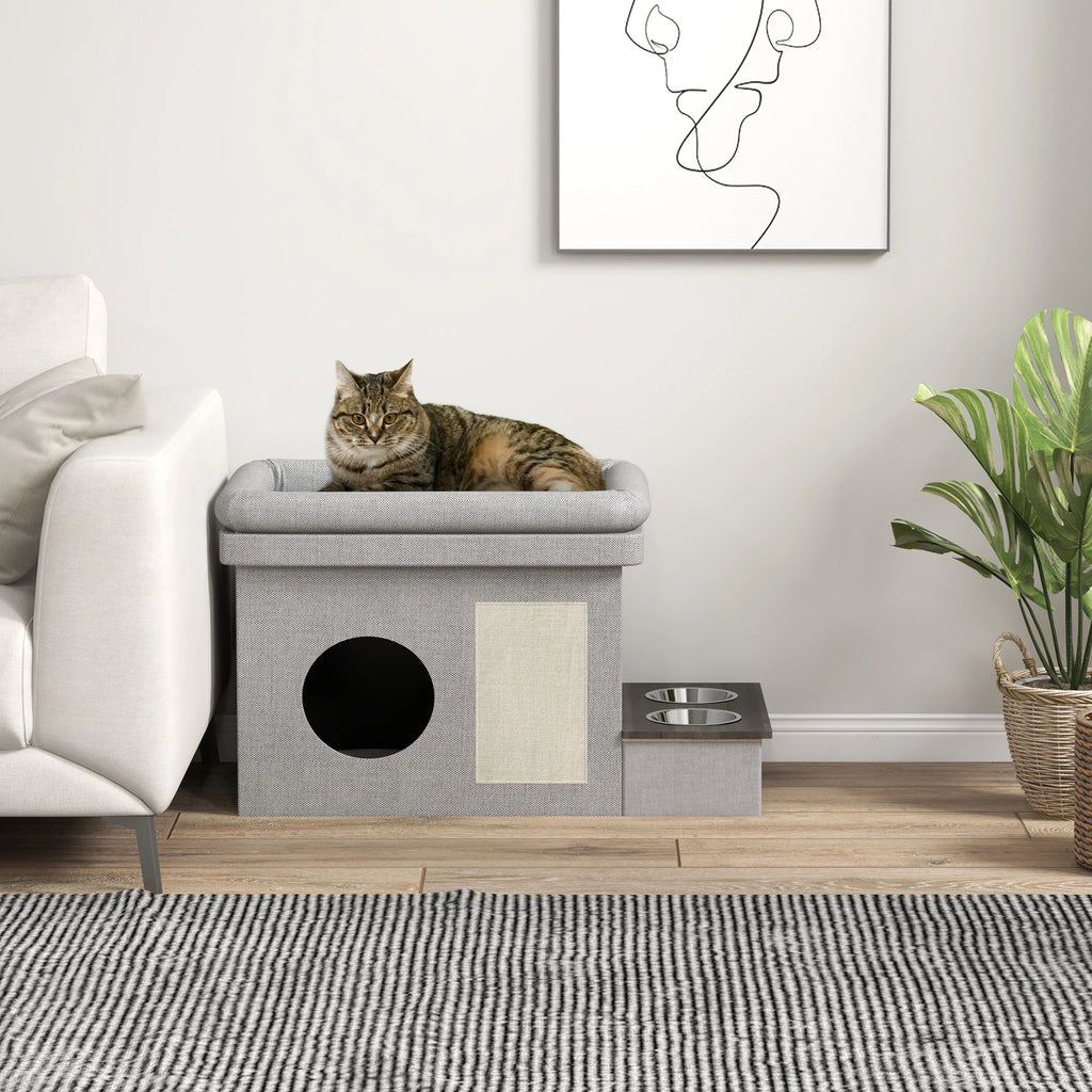 Set di 2 ciotole in acciaio inossidabile grigio 78x48x49,5 cm