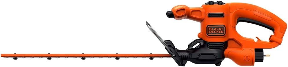 Black+Decker Tagliasiepi Elettrico BEHT201 (420W, lama 45 cm, taglio 16 mm, impugnatura a T e protezione trasparente, per piccole siepi)