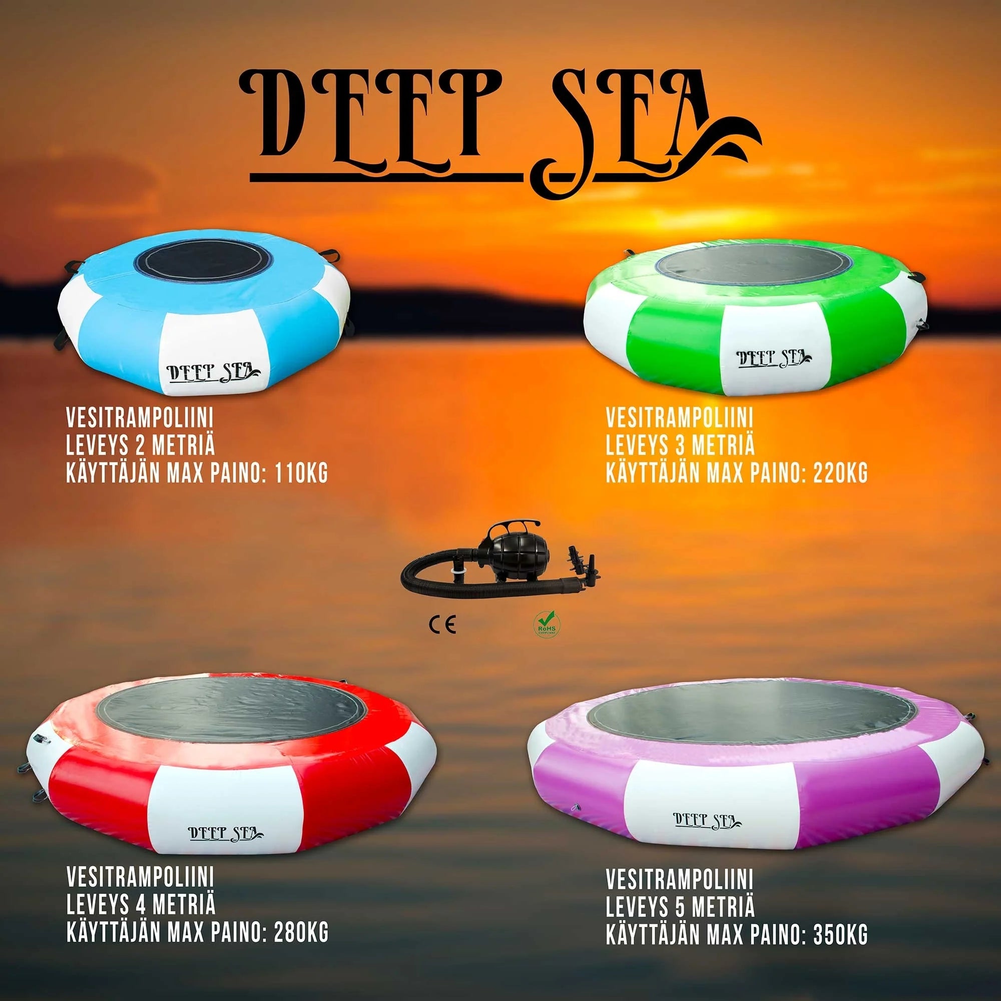 Trampolino acquatico Deep Sea 3m