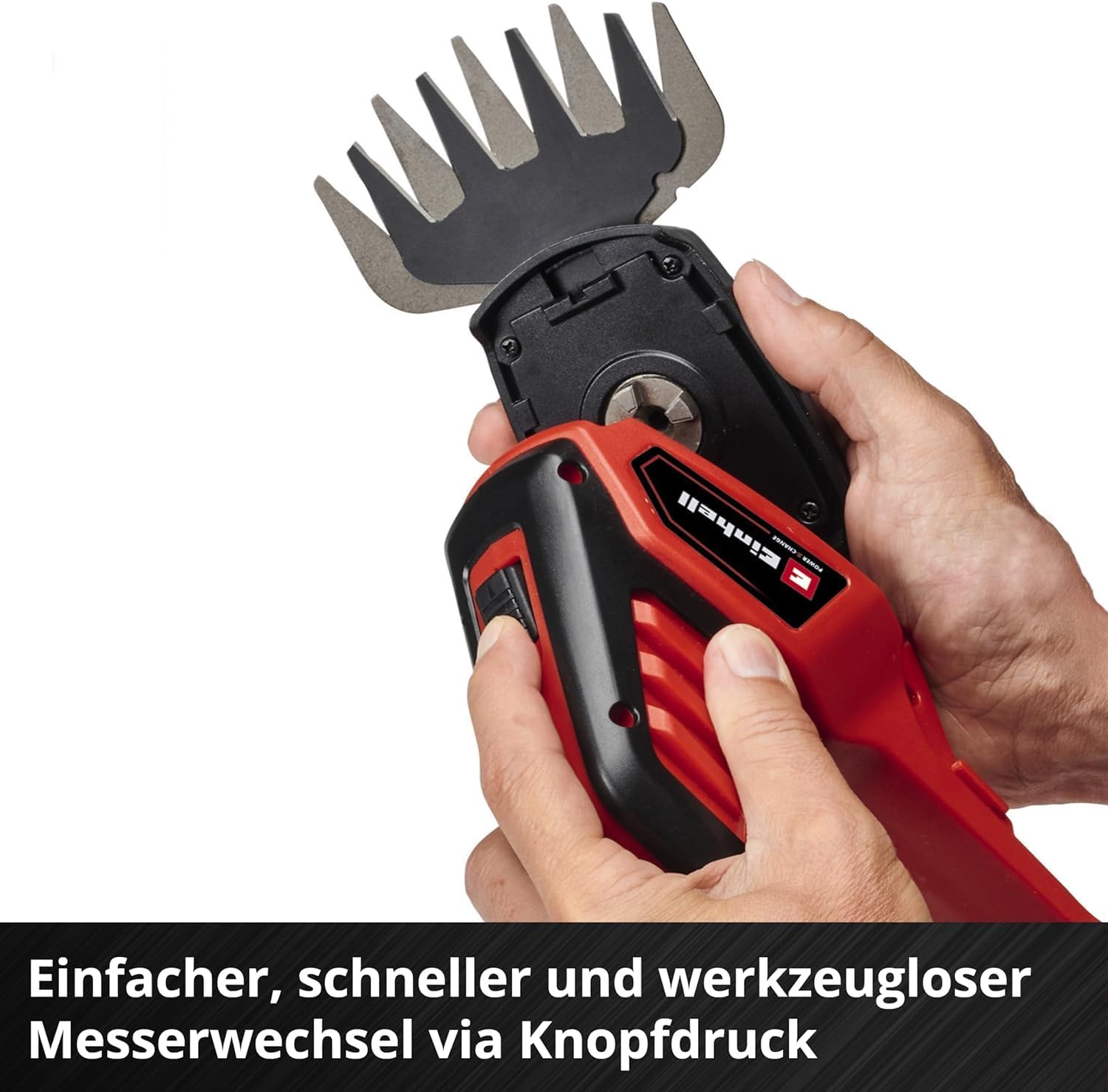 Tagliasiepi e tagliaerba a batteria Einhell GE-CG 18/100 Li-Solo Power X-Change (Li-Ion, 18 V, larghezza di taglio lama tagliaerba 100 mm, lama tagliasiepi 200 mm, senza batteria e caricabatterie)