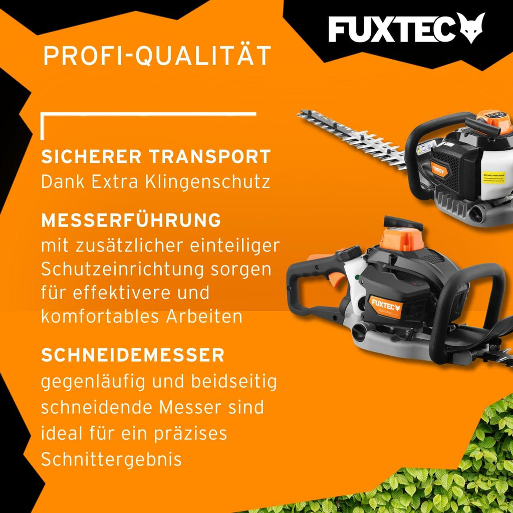Fuxtec Benzin Heckenschere Profi FX-MHP126 mit XXL-Schwertlänge 800 mm Schwert Freischneider