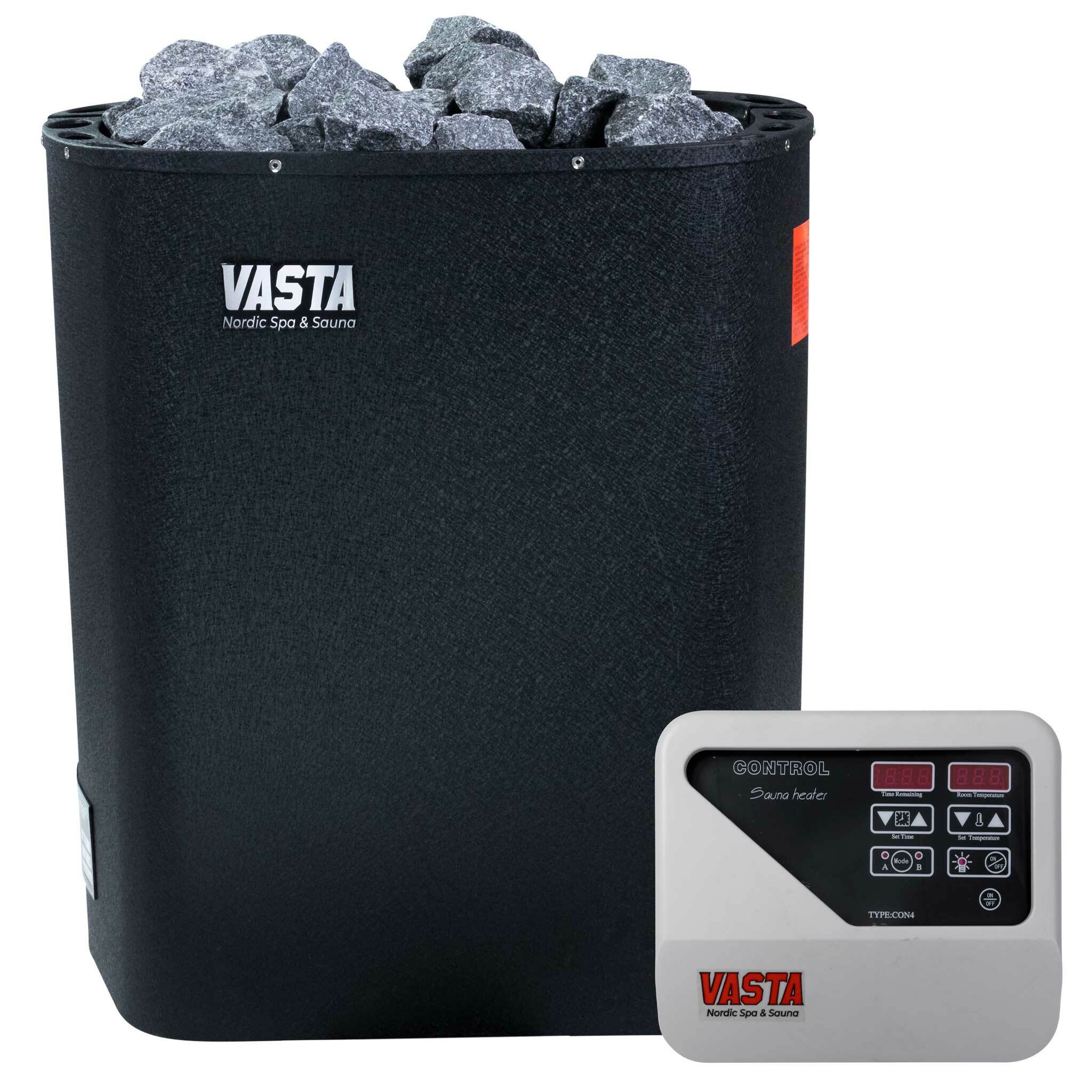 Vasta Stufa Sauna elettrica Blaze 6kw, controllo separato, 5-8m3, nero