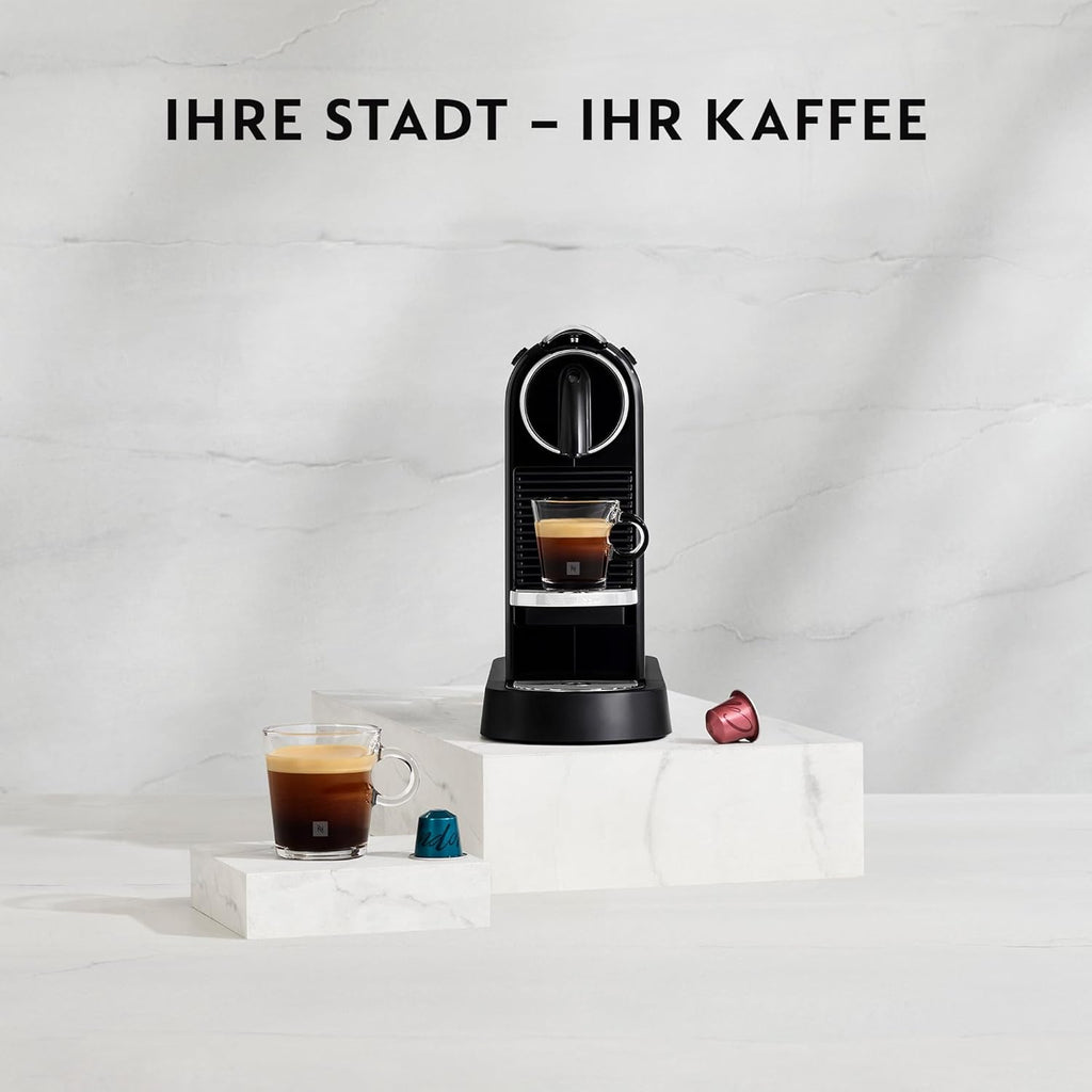 Nespresso De'Longhi EN267.BAE Citiz Macchina da Caffè con Montalatte, Funzione di Risparmio Energetico, 1710W, 1 Litro, 37.2 x 21.8 x 27.7 cm, Nero