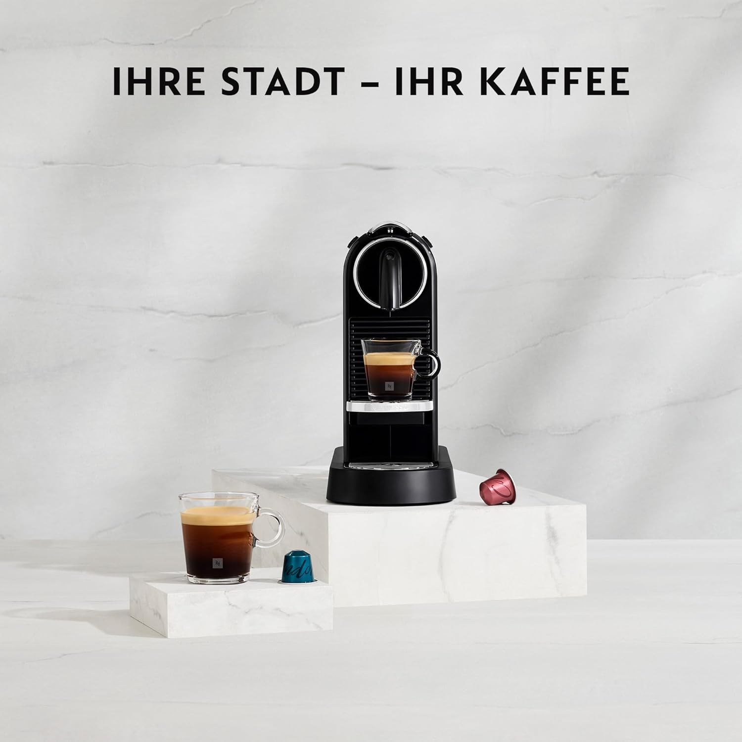 Nespresso De'Longhi EN267.BAE Citiz Macchina da Caffè con Montalatte, Funzione di Risparmio Energetico, 1710W, 1 Litro, 37.2 x 21.8 x 27.7 cm, Nero