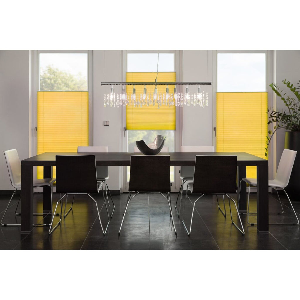 Lichtblick Klemmfix Tenda plissettata, regolazione continua, oscurante, montaggio senza forare, 130 cm, 100 cm, Giallo - Prodotto di seconda scelta come nuovo