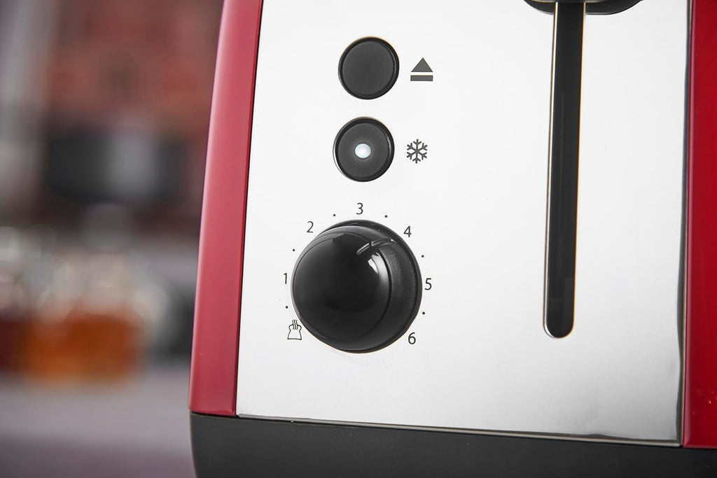 Russell Hobbs Set Colazione Colours+ Rosso: Macchina da caffè [Timer digitale, Doccetta per estrazione e aroma ottimali] 24031-56 + Bollitore [1,7l, 2400W] 20412-70 + Tostapane [per 2 fette] 26554-56