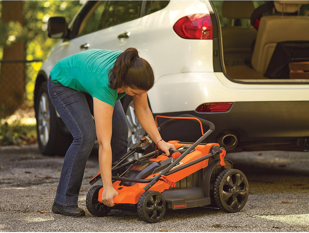 Black+Decker 2000 W Rasaerba elettrico 3in1, larghezza di taglio 48 cm, sacco di raccolta erba 50 L, 1 pezzo, LM2000