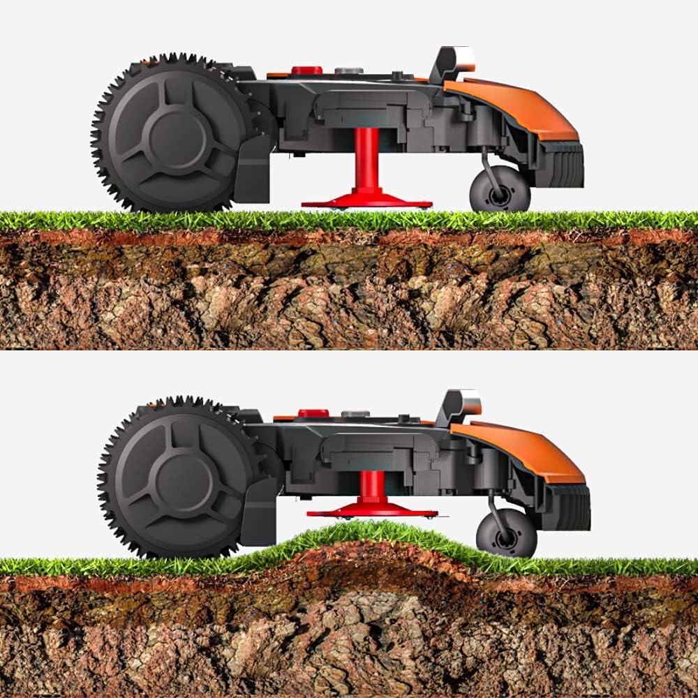WORX Landroid Plus WR165E Mhroboter mit Begrenzungskabel für Grten bis 500m (AIA Navigation, App Steuerung, WLAN, Bluetooth und schwimmendem Mhwerk - max Steigung: 35%)