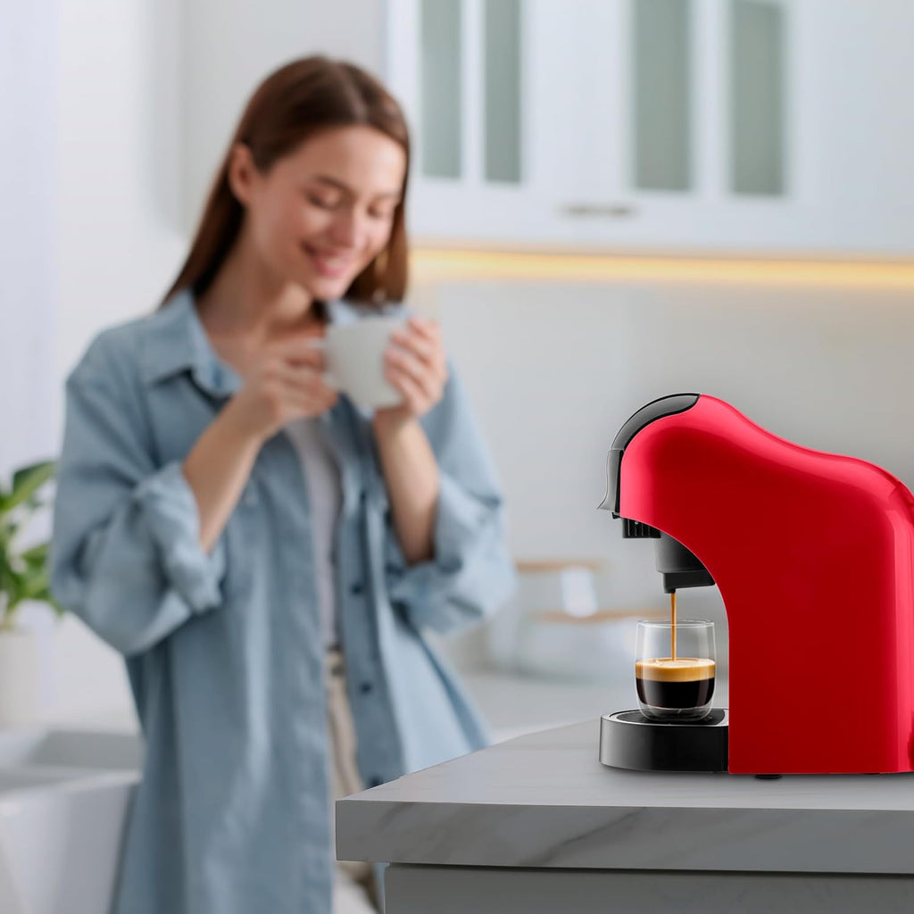 Ufesa Bellagio 3-in-1 Multi-Capsule Coffee Machine for Nespresso Original Capsule, Dolce Gusto or Ground Coffee, Digital Touch Panel with 7 Levels, 1 L Water Tank, 1400 W, 15 Bar Pressure, Compact