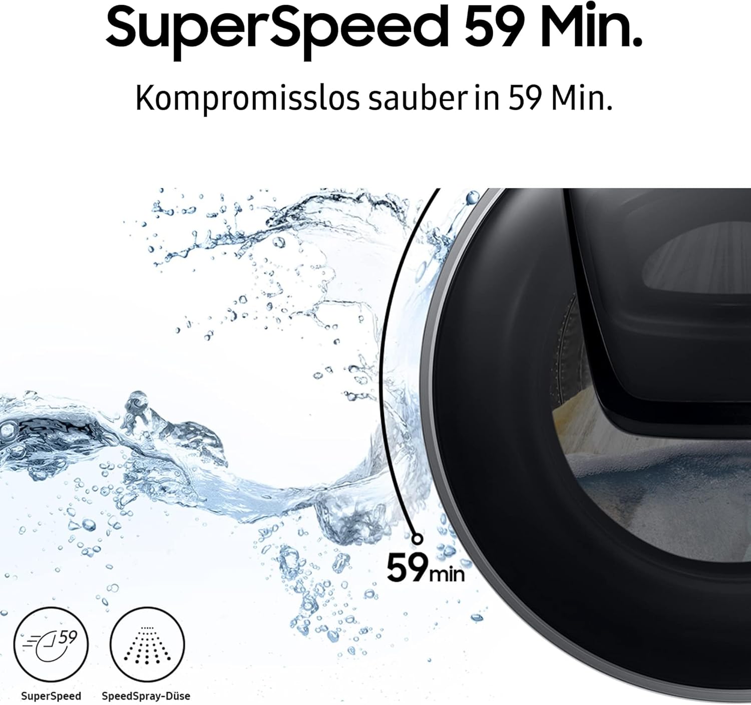 Lavasciuga Samsung WW80T554ATW/S2, 8 kg, 1400 giri/min, Ecobubble, AddWash, WiFi Smart Control, programma vapore igienizzante, Bianco