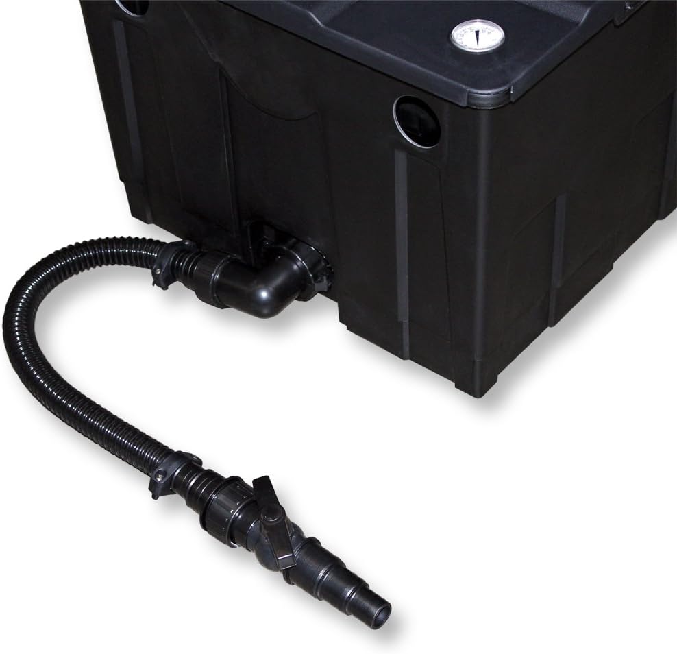 SunSun CBF-200T Bioteichfilter Komplettset mit 9W UVC Klärer, Teichpumpe 2300 l/h 35W, Thermometer und Filtermedien, Filteranlage Bio Teichfilter