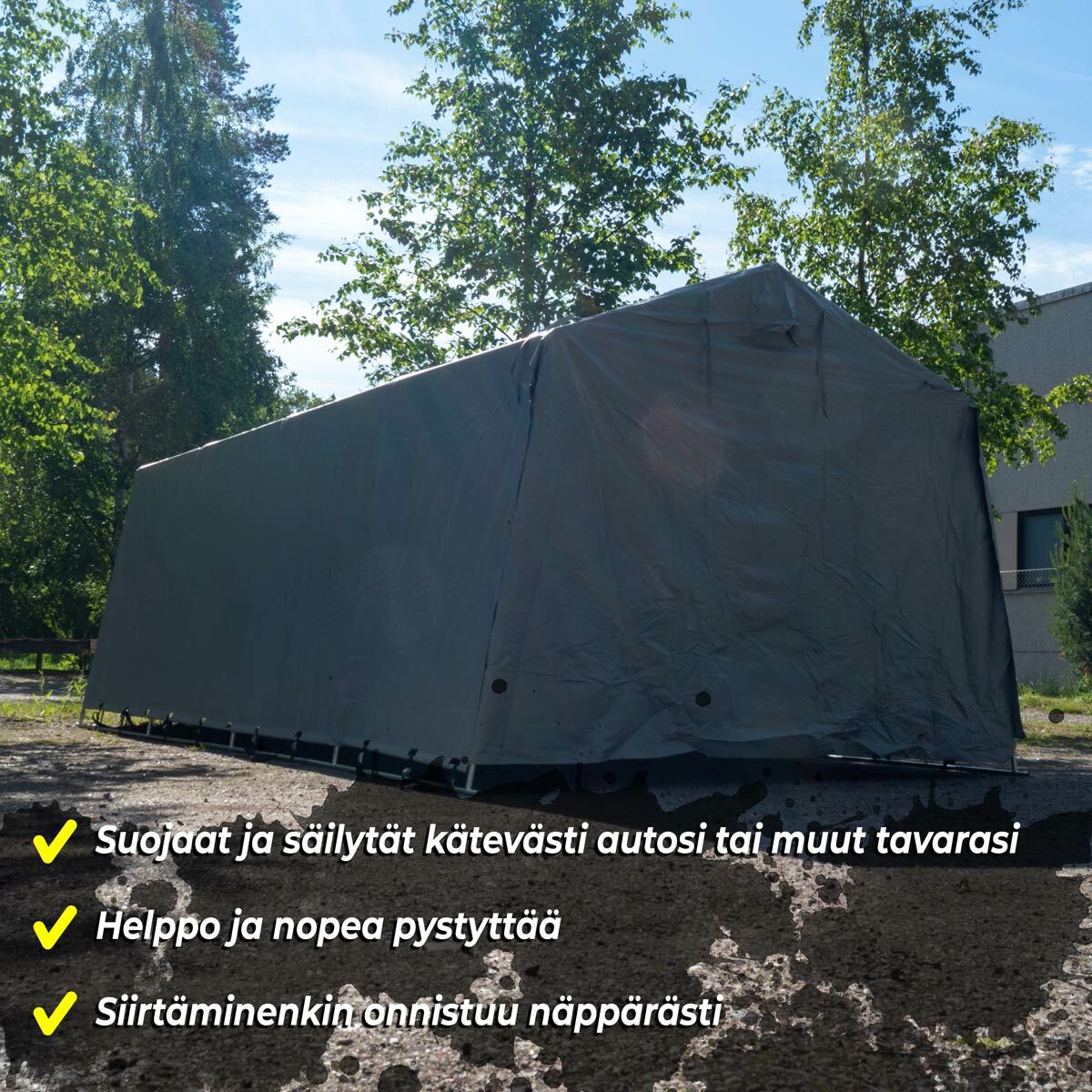 Fornorth Zeltgarage 3,2x6m, Hellgrau