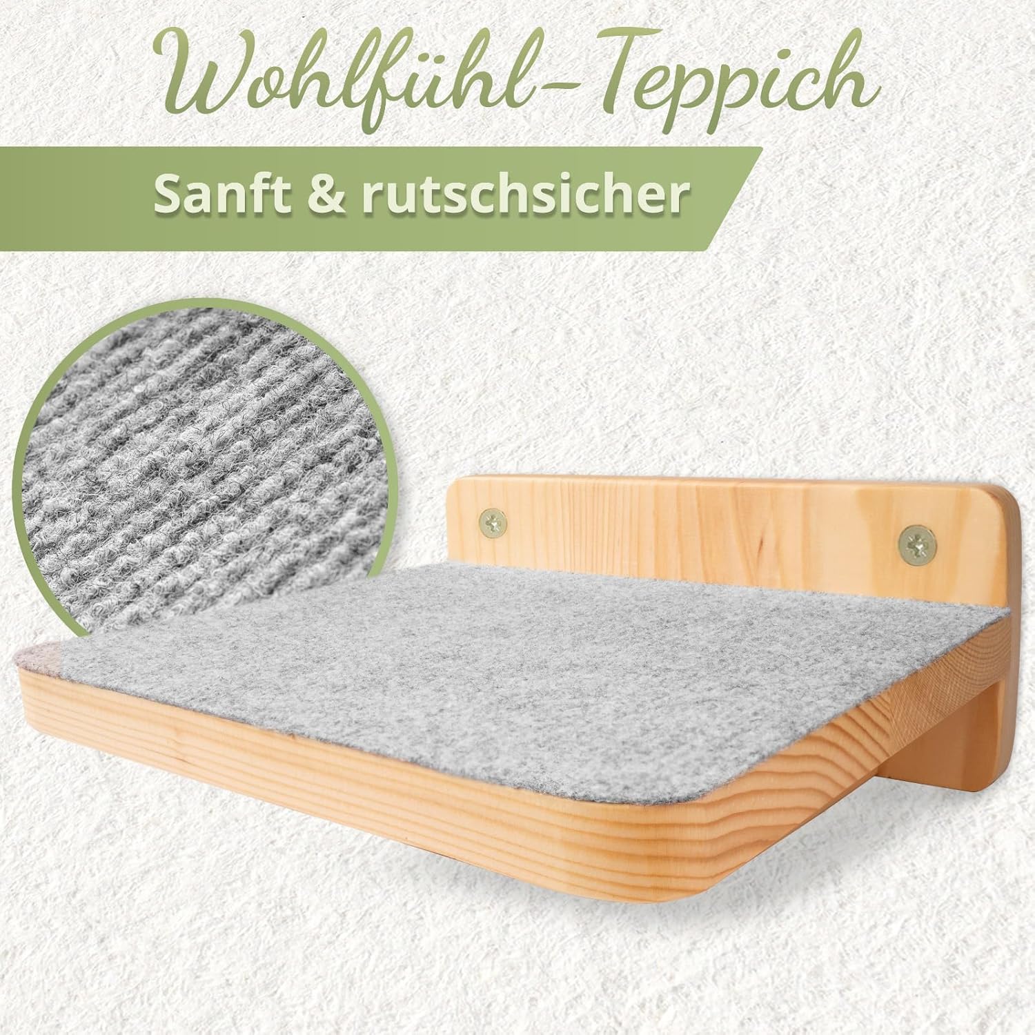 WOOWOOD Katzen-Wandkletterwand | 3-teiliges Katzenleiter-Set | Wandleitern für Katzen | Katzenkletterwand-Set | Katzenleiter | Wandklettern für Katzen | Katzenlaufsteg | Wandklettern für Katzen