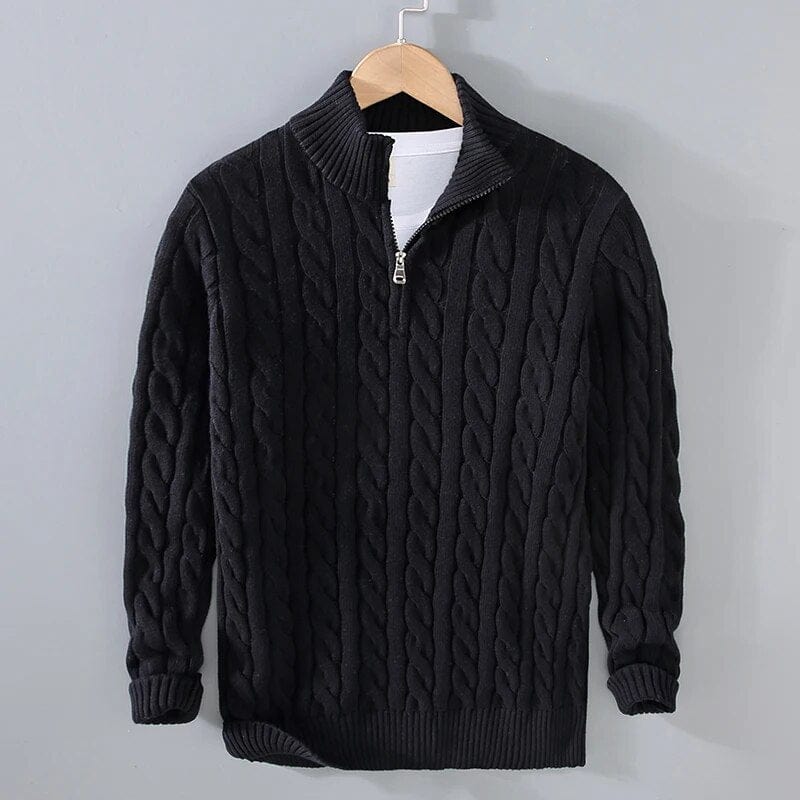 Maglione da uomo con mezza zip