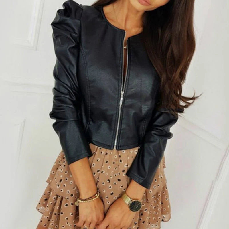 Lozenda - giacca trendy da donna in ecopelle