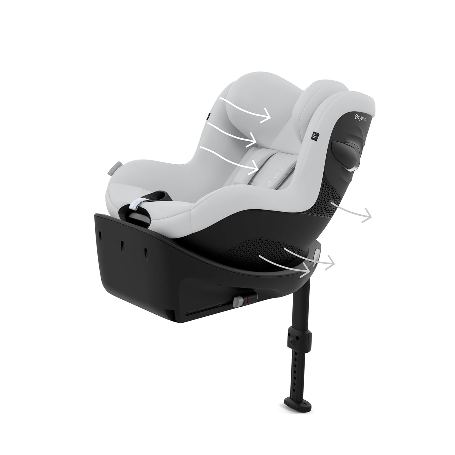 Seggiolino auto CYBEX Gold Sirona Gi i-Size Plus con base, Da 3 mesi a 4 anni circa (Dalla nascita con inserto per neonati), Max. 20 kg, 61-105 cm (Da 40 cm con inserto per neonati), Stormy Blue
