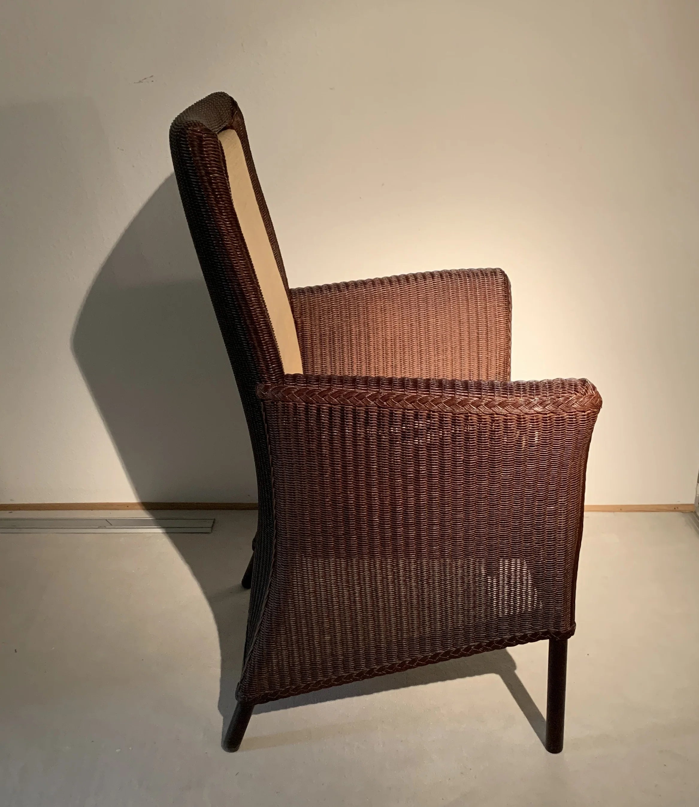 Lloyd Loom of Spalding Sessel Boston Dining Chair gepolstert