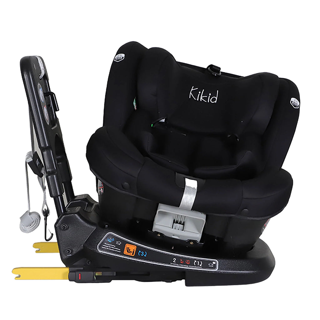 Kikid Seggiolino auto Premium 40-150cm i-Size 360 ISOFIX R129, nero