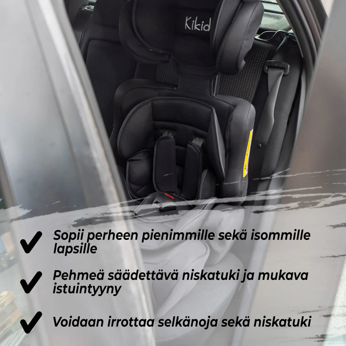 Kikid Kindersitz Basic, 9-36 kg, Black Edition