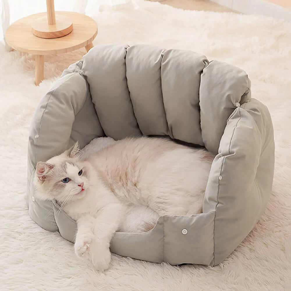 KatzenKomfort – 2-in-1 beheizbare Katzenhhle mit halboffenem Design
