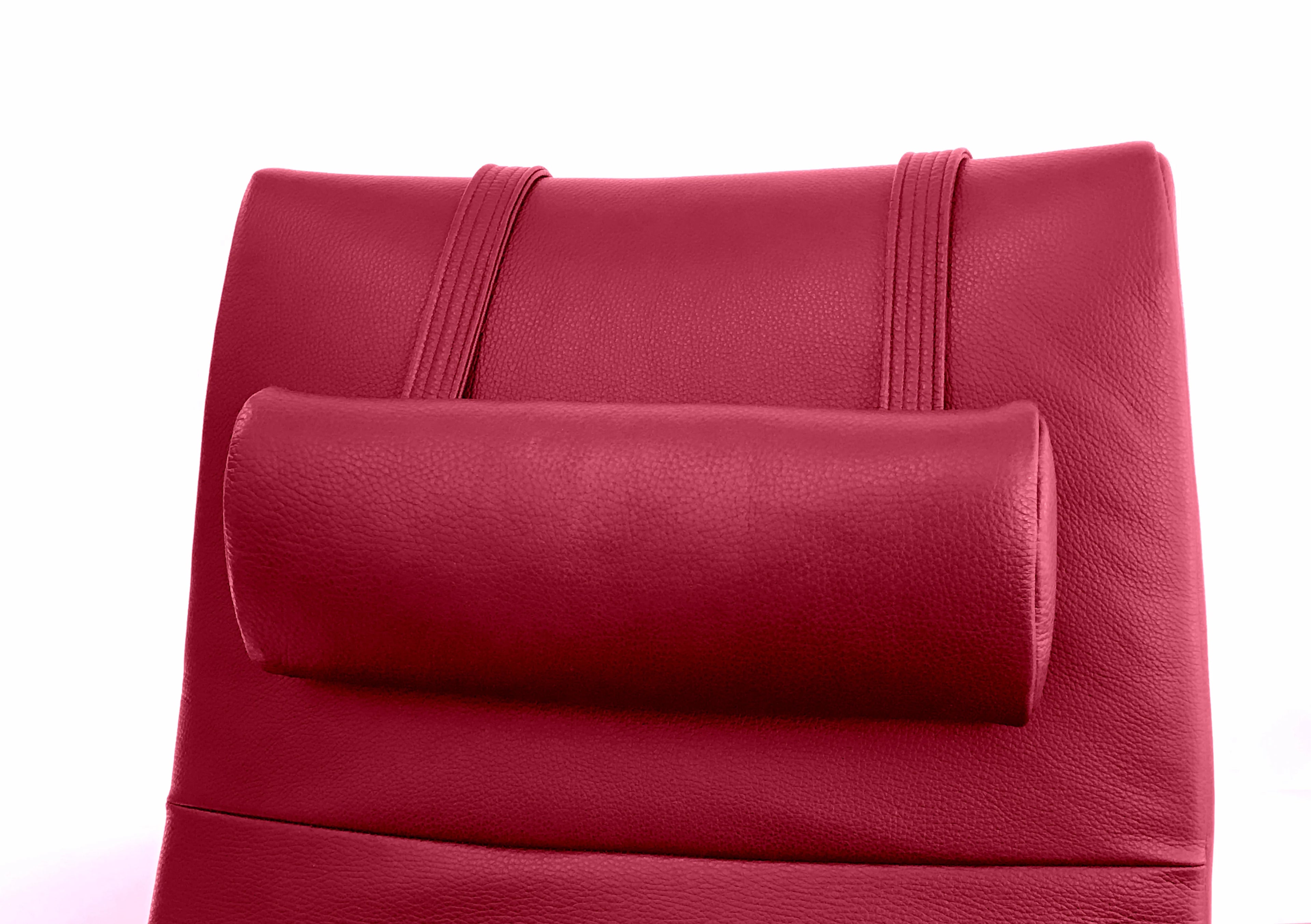 Nackenkissen rot für Jori Relaxsessel ellipsenfrmig, Gewicht Edelstahl, Celia cherry, Nackenrolle