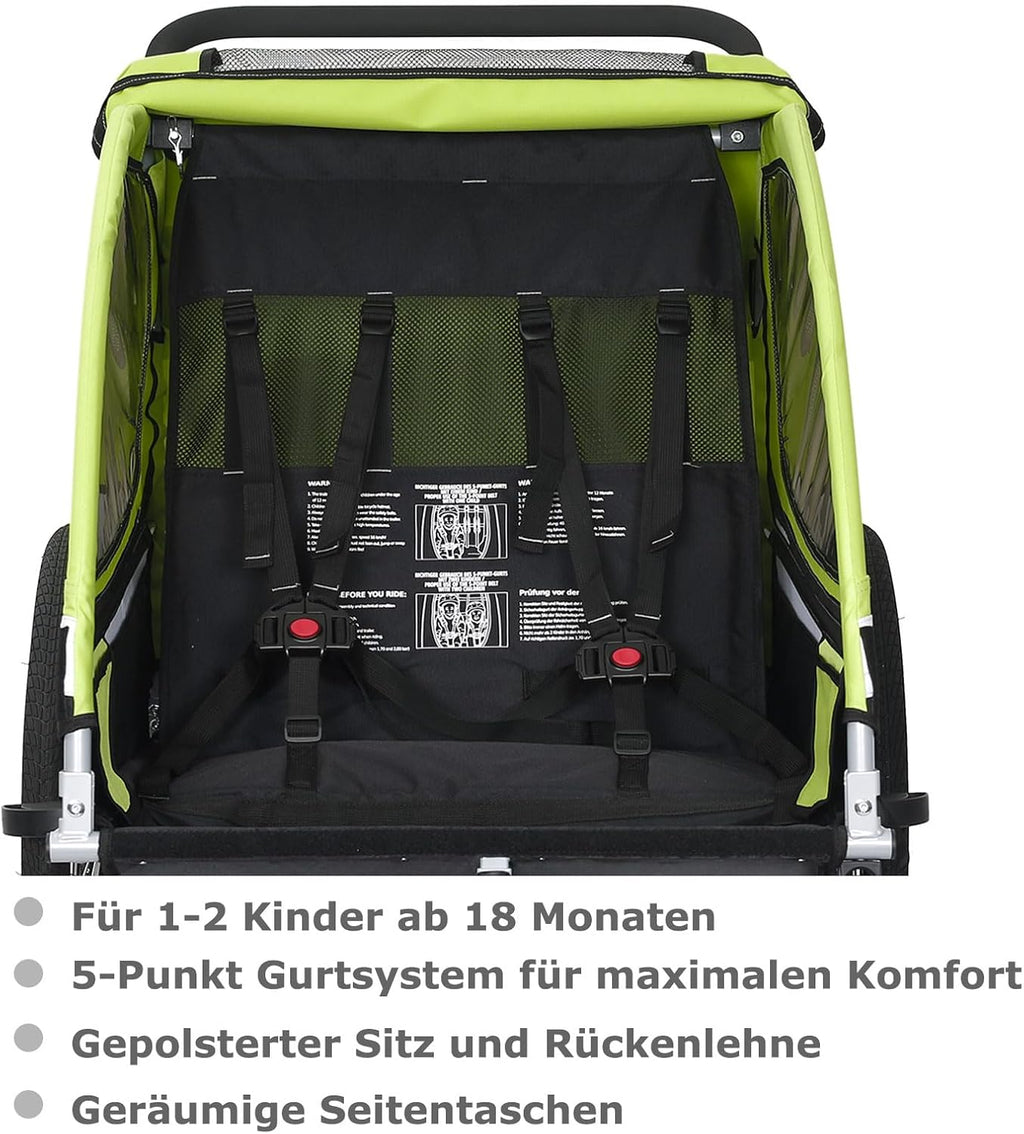 Tiggo VS 2 in 1 Rimorchio per bambini Rimorchio per bici Rimorchio con set passeggino Jogger 50202