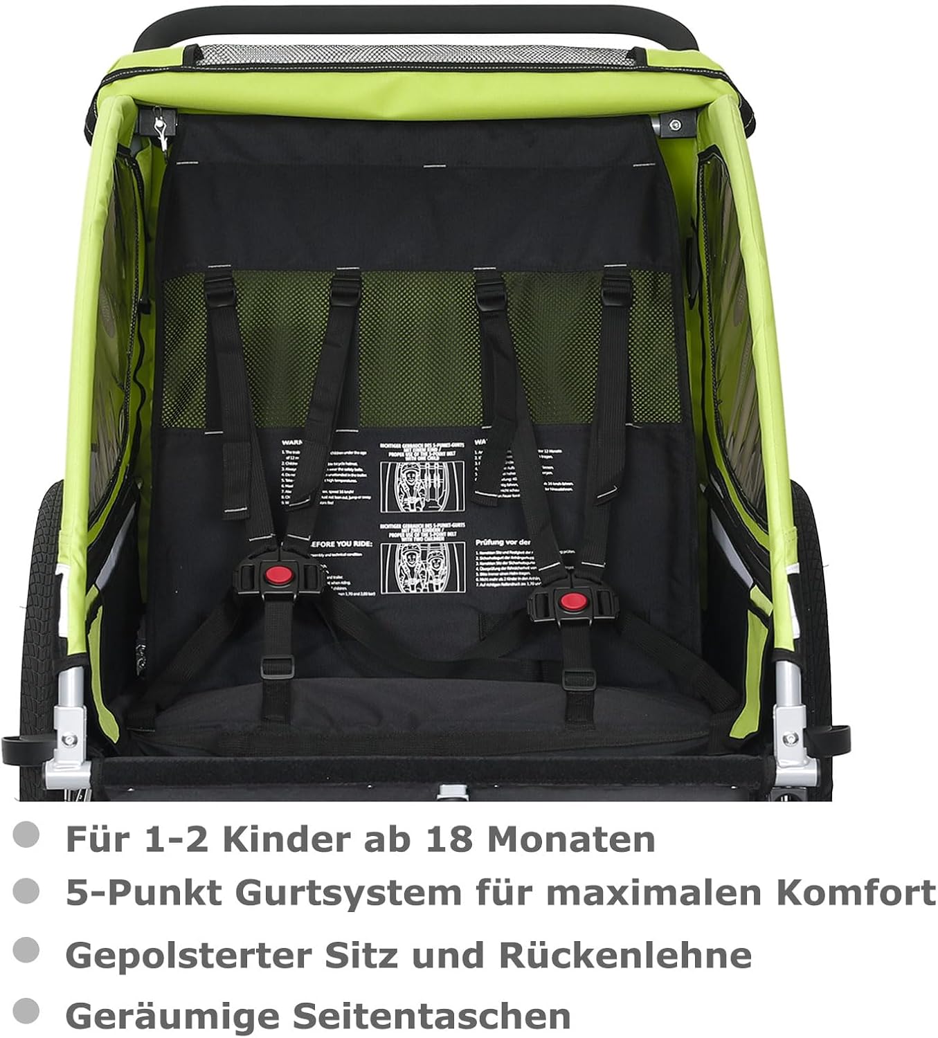 Tiggo VS 2 in 1 Rimorchio per bambini Rimorchio per bici Rimorchio con set passeggino Jogger 50202