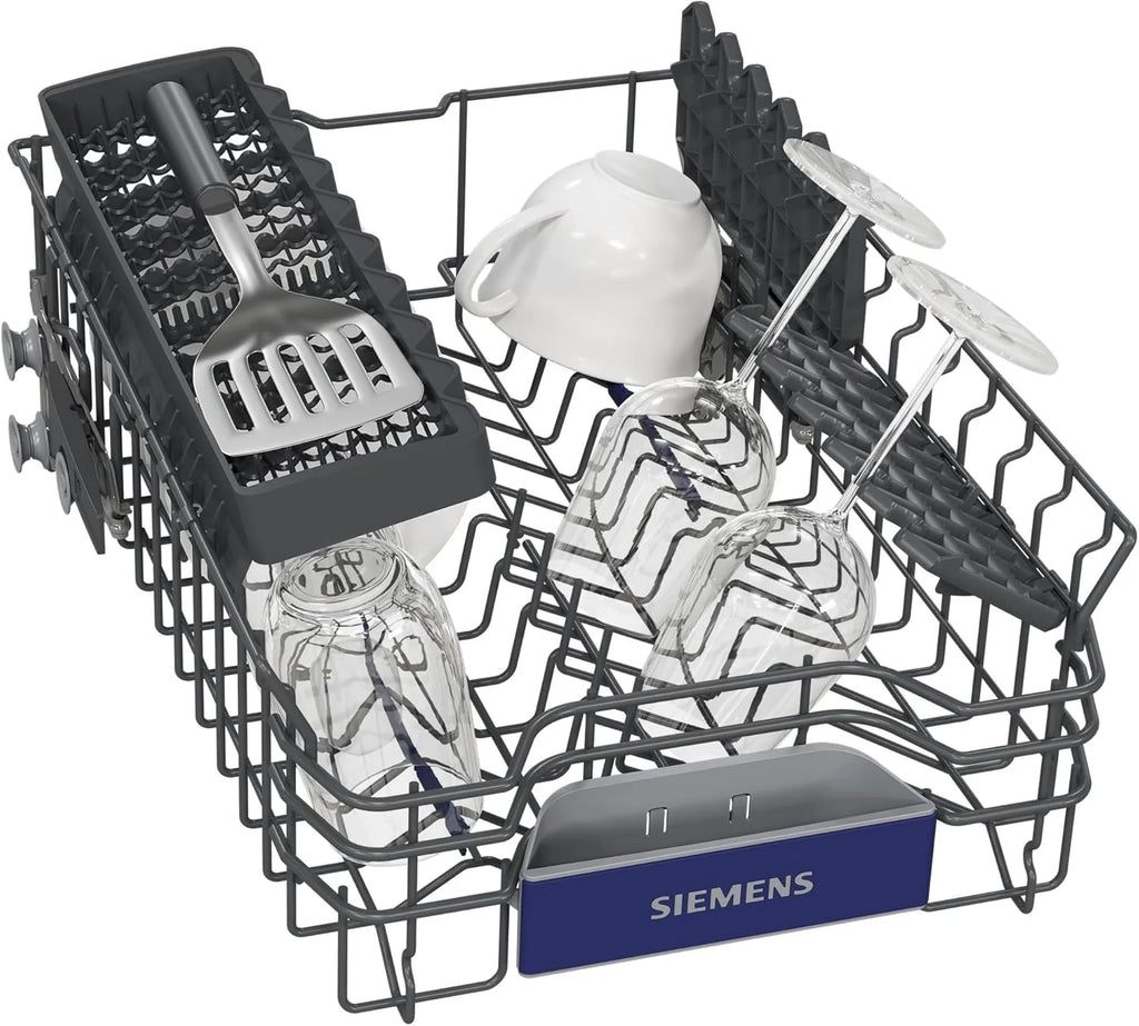 Siemens SR65YX08ME, iQ500 Lavastoviglie smart a scomparsa totale, larghezza 45 cm, cassetto portaposate, Zeolith, extra silenziosa, aquaStop, apertura automatica della porta a fine programma, varioSpeed, illuminazione interna