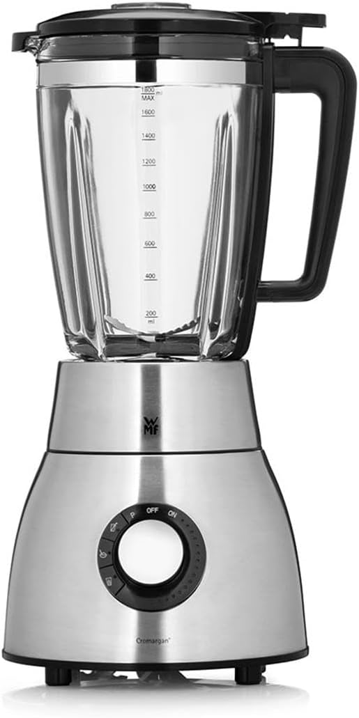 WMF Kult Pro Frullatore, 25.000 giri/min, 1.400 Watt, caraffa in vetro 1,8 l, frullatore ad alte prestazioni, funzione smoothie, tritaghiaccio e intervallo