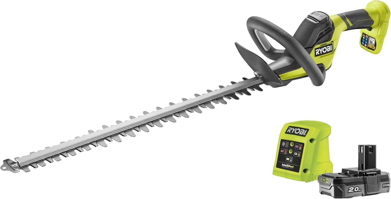 18 V ONE+ Akku-Heckenschere RY18HT50A-0 (Schnittgeschwindigkeit 1350 U/min, Messerlnge 50 cm, 24 mm Messerabstand, ohne Akku & Ladegert im Karton), Grün