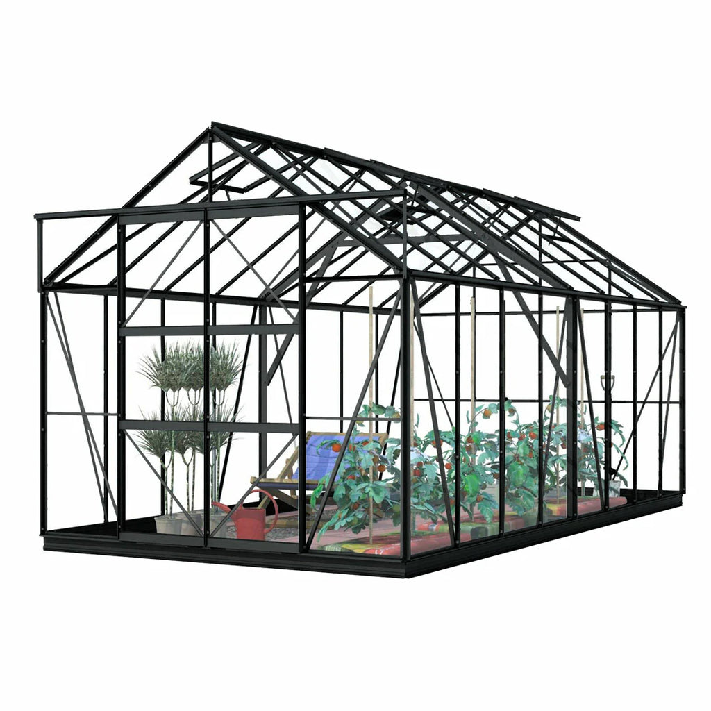 Lykke Gewchshaus Hybrid 13m2, schwarz