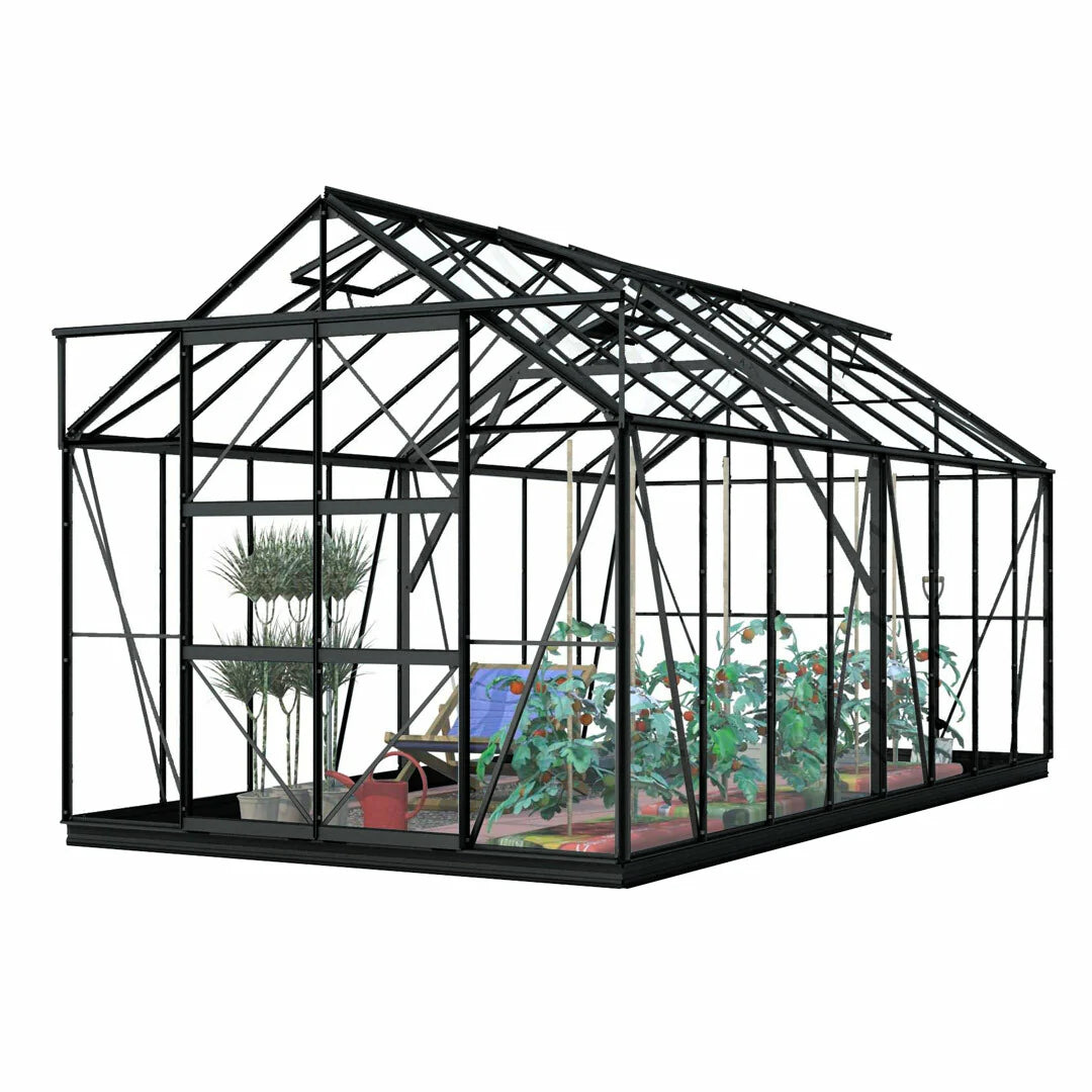 Lykke Gewchshaus Hybrid 13m2, schwarz