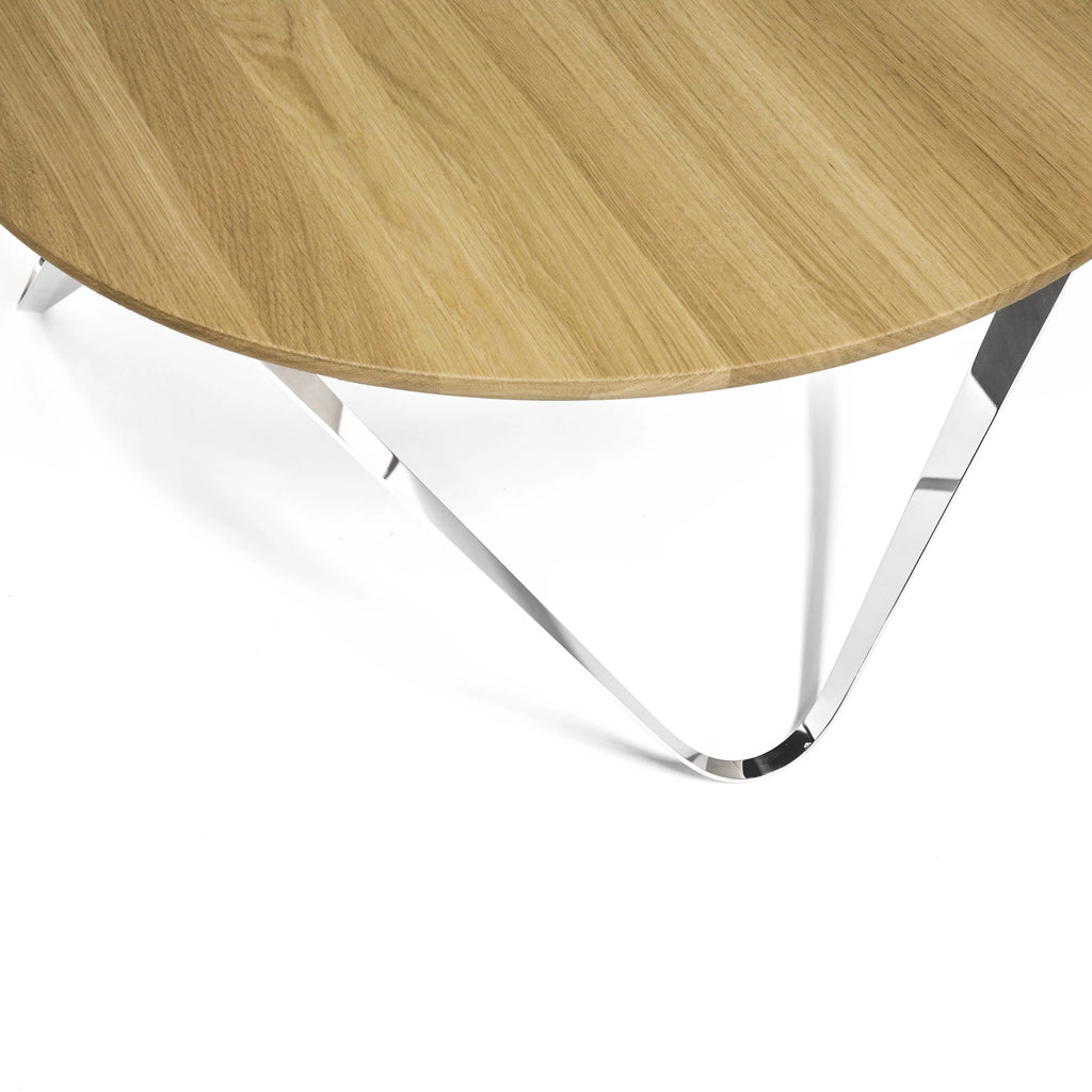 Couchtisch CHRONOS Eiche Edelstahl