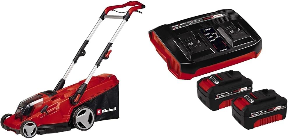 Tagliaerba a batteria Einhell GE-CM 36/37 Li-Solo Power X-Change (36 V, larghezza taglio 37 cm, fino a 400 m², cesto di raccolta 45 L, altezza taglio 25-75 mm, senza batteria)