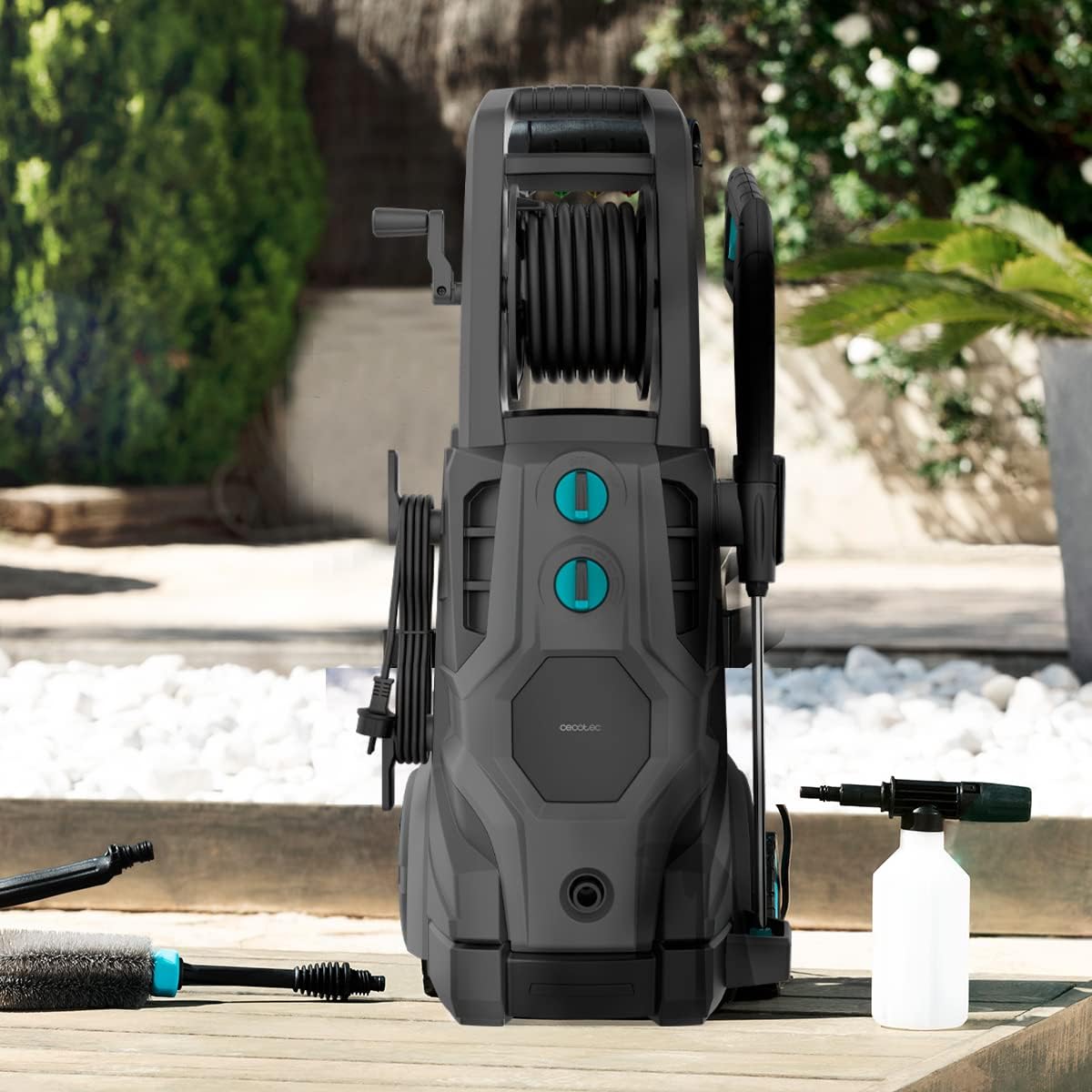 Idropulitrice Cecotec HydroBoost 2400 AdvanceClean, 2400 W, per casa, giardino o auto, portata 480 l/h, pressione 180 bar, pompa in alluminio, raggio d'azione 14 m, multicolore