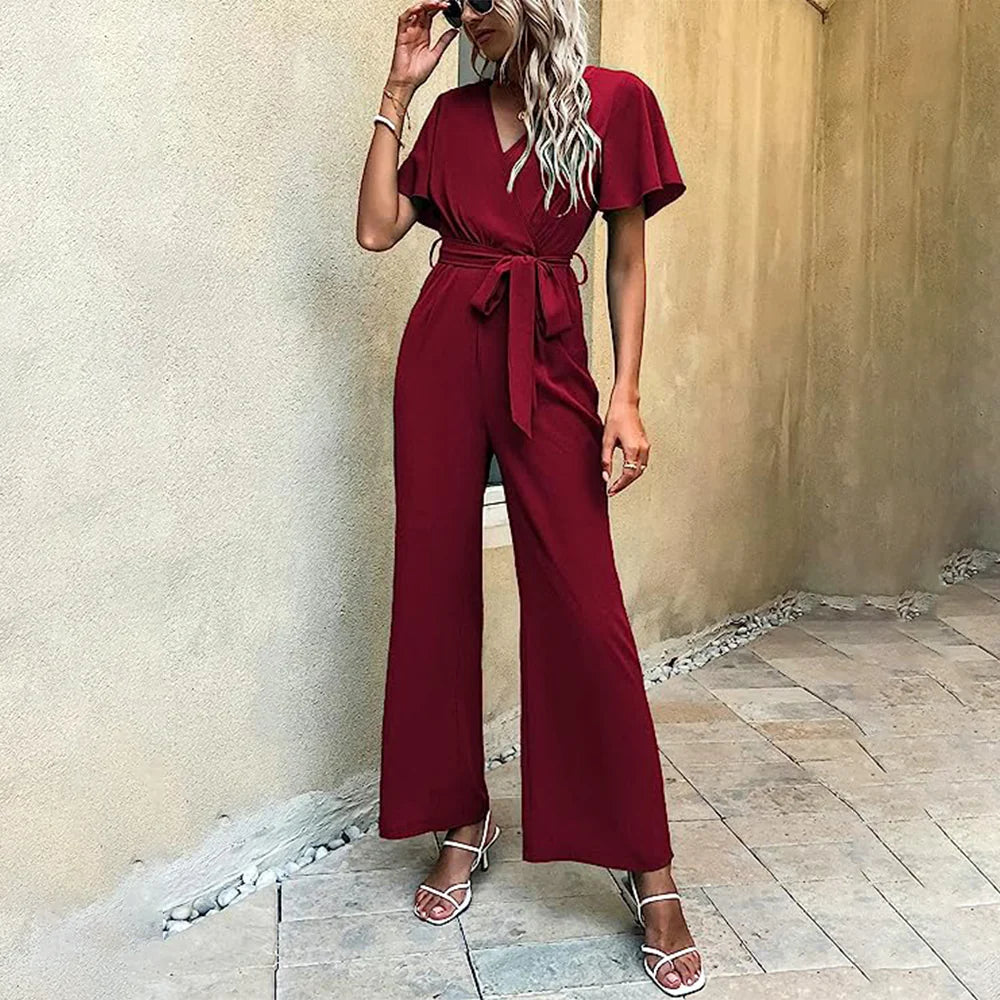 Nada - Jumpsuit mit Taschen und V-Ausschnitt