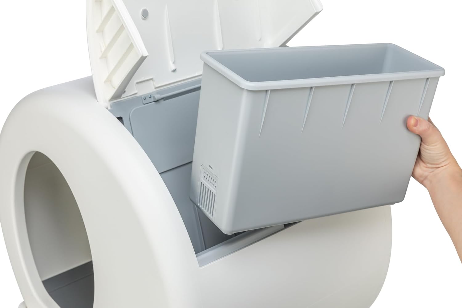 TRIXIE Lettiera autopulente per gatti 53 x 55,5 x 52 cm – per una pulizia duratura – pratica lettiera elettrica per gatti a partire da 1,5 kg / 4 mesi – silenziosa e sicura - 40040