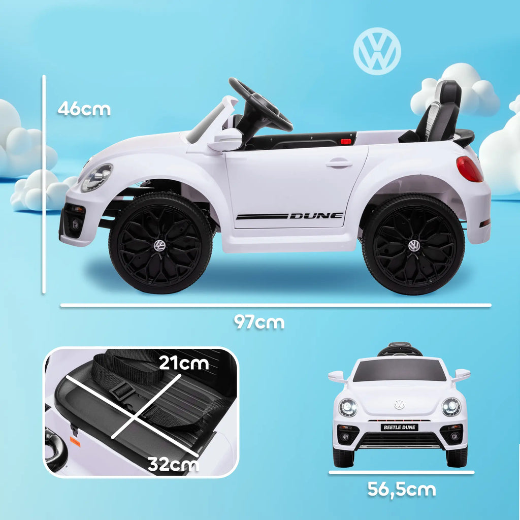 AIYAPLAY Macchina Elettrica per Bambini 12V con Telecomando Bianca
