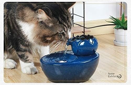 ALEjon Trinkbrunnen für Haustiere – Keramik-Trinkbrunnen für Katzen und Hunde mit automatischem, geräuschlosem Spender und Filter