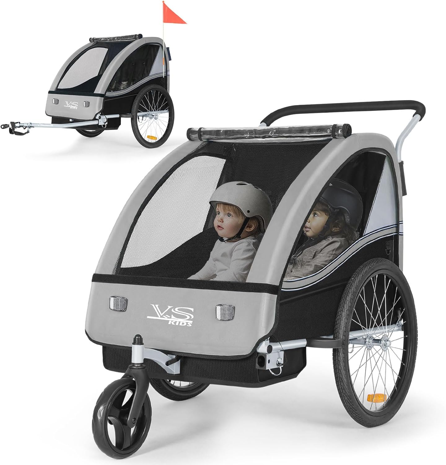 Tiggo VS 2 in 1 Rimorchio per bambini Rimorchio per bici Rimorchio con set passeggino Jogger 50202