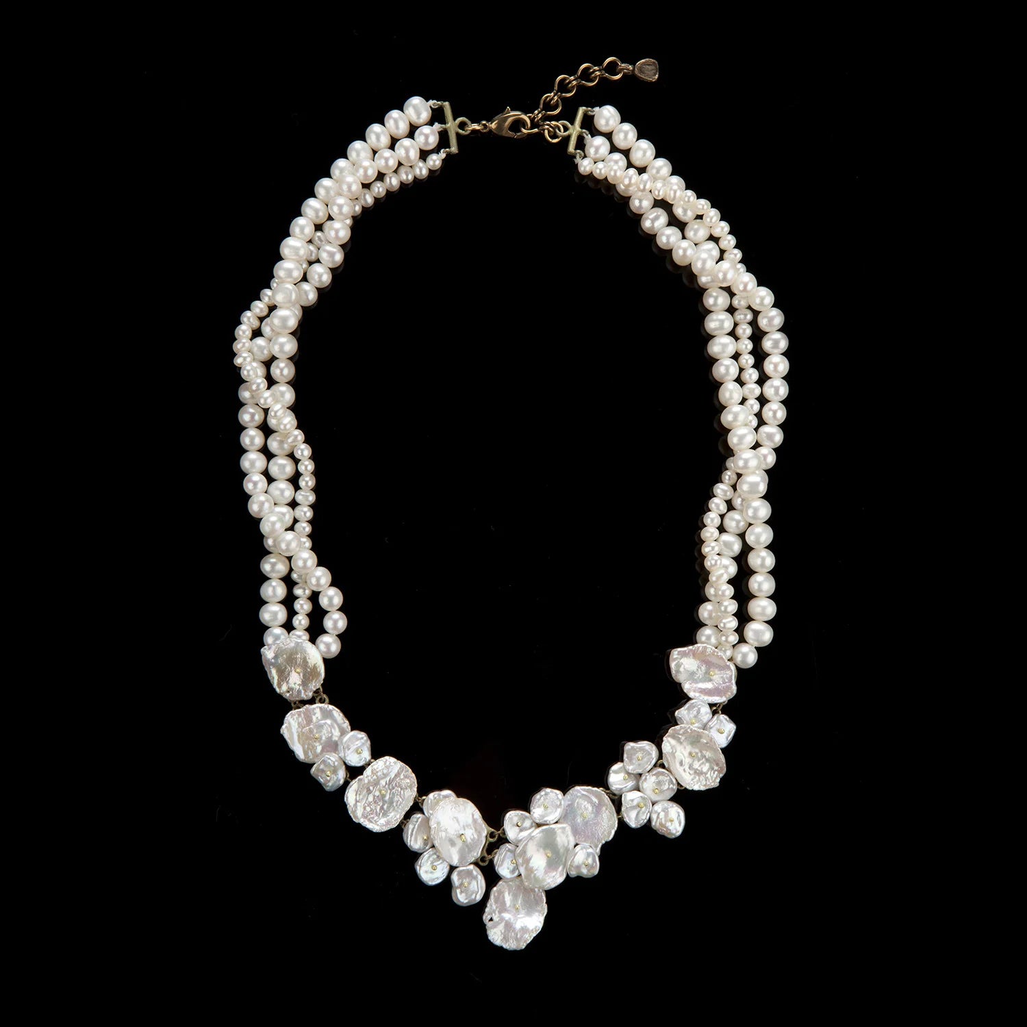 Collana dollaro d'argento - Perla attorcigliata