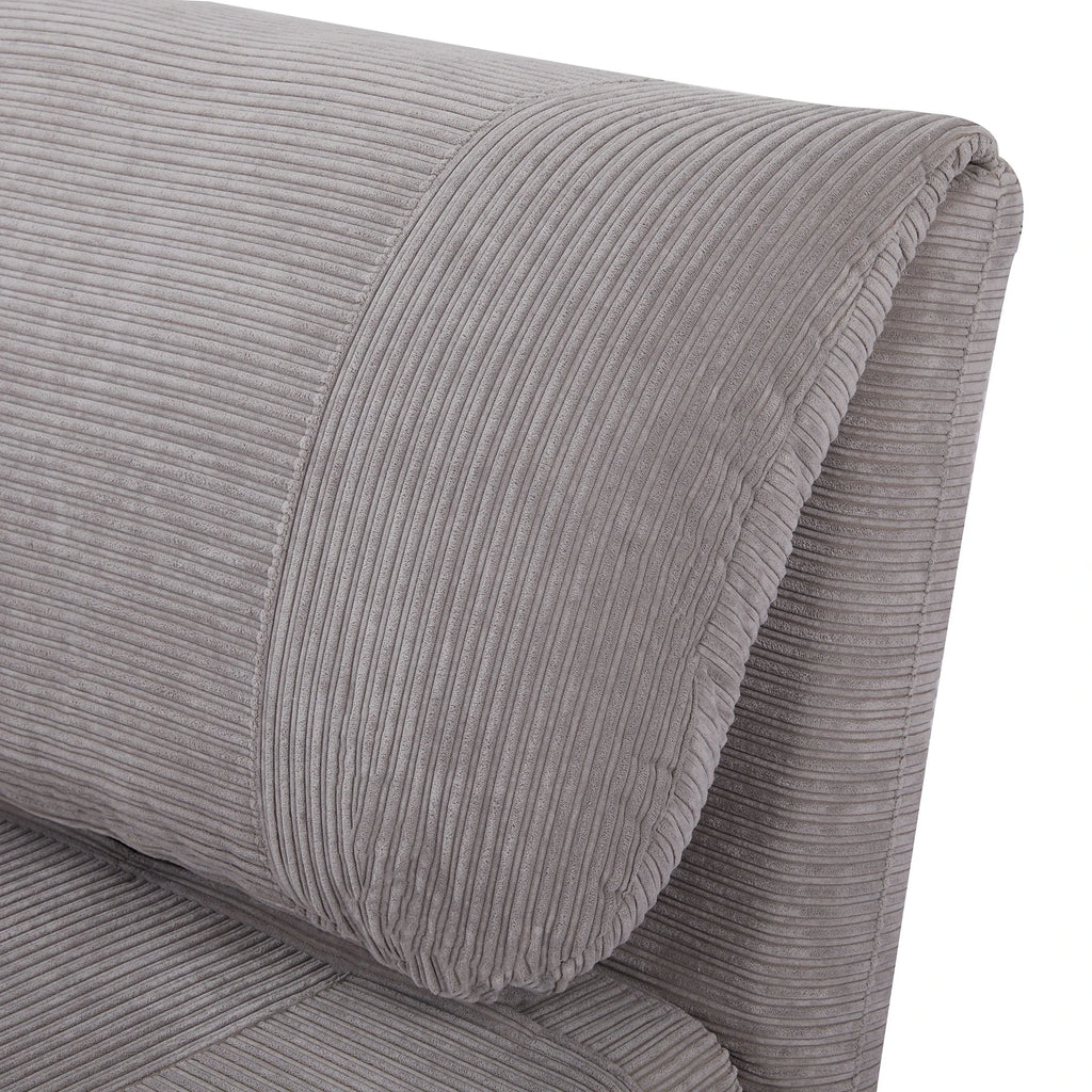 HOMCOM Poltrona Letto Divano Letto 2 in 1 Schienale Regolabile Grigio Chiaro