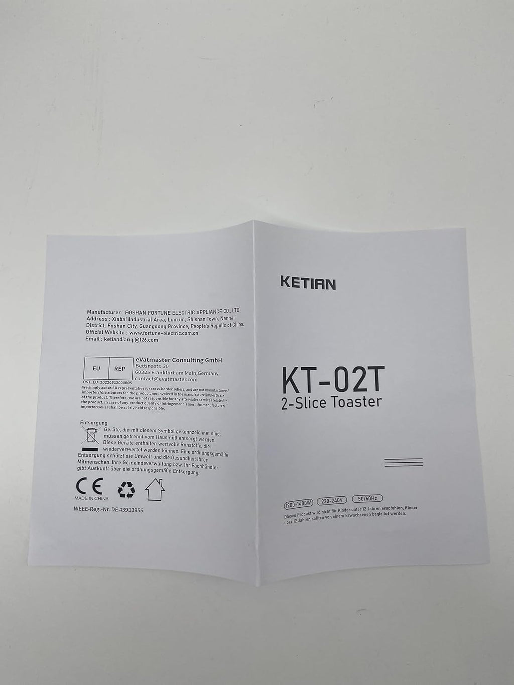 Toaster 2 Scheiben, KETIAN 2 Toast Schlitze mit Brötchenaufsatz, hochwertiger Edelstahl-Toaster, 7 Stufen, Auftaufunktion, Abschaltautomatik, 1400 W