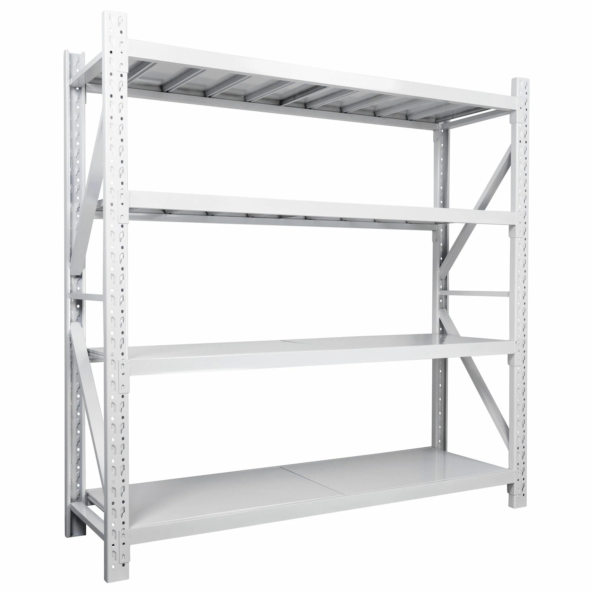 Scaffale resistente Fornorth 1600kg, 100x60x200cm, bianco