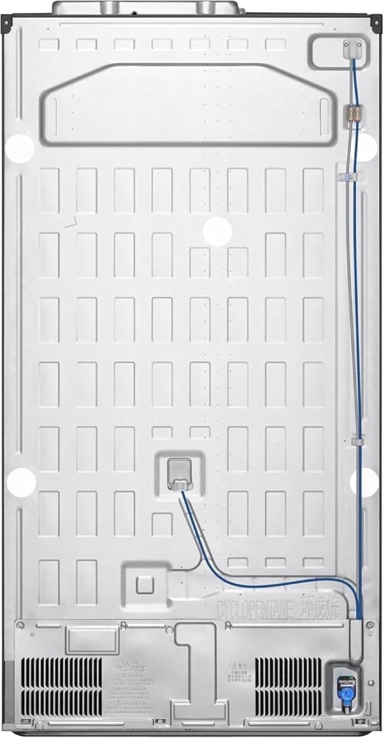 LG GSGV81PYLL Frigorifero Side by Side, Classe E, 635 L, Instaview, Frigorifero con congelatore, Dispenser ghiaccio, ghiaccio tritato, acqua, Total NoFrost, Smart Inverter Compressor, Wi-Fi