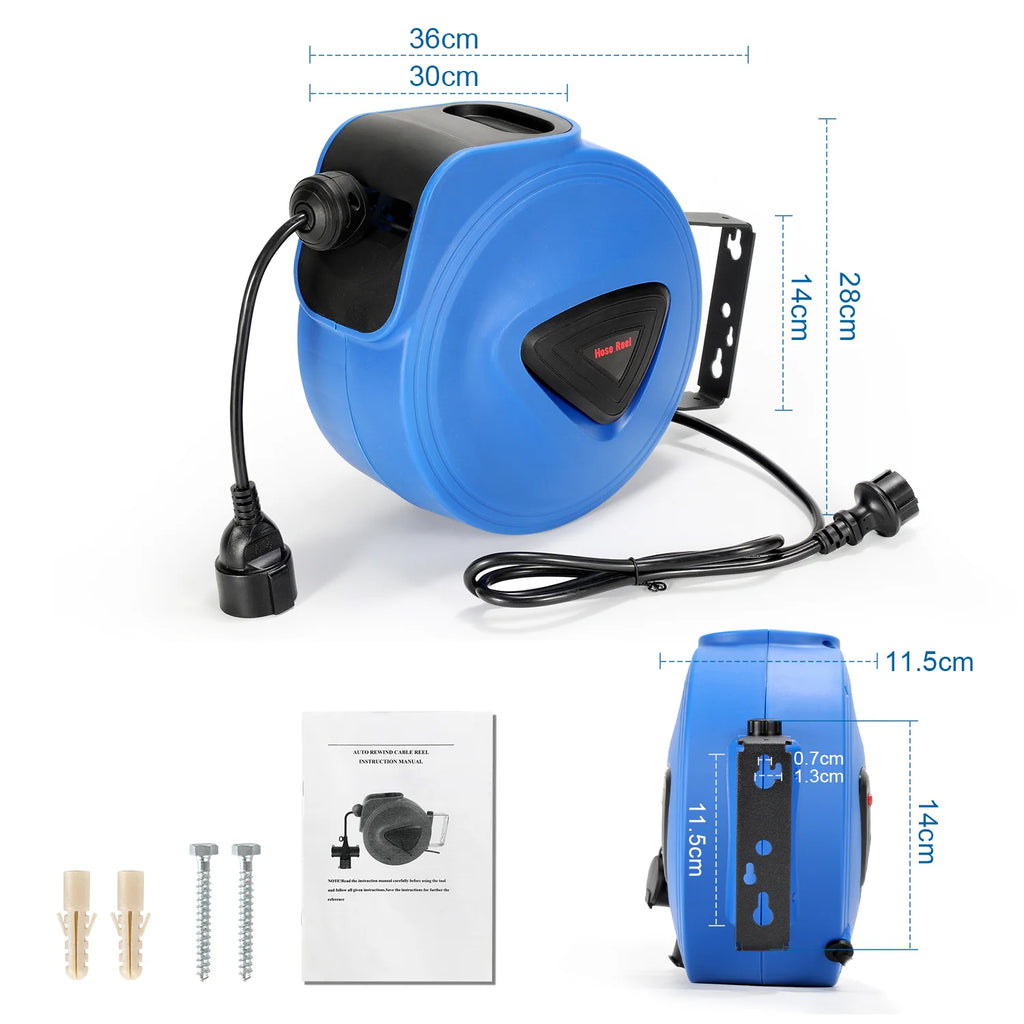 Sonnewelt Avvolgicavo Automatico 20m Una Spina/Con tre spine