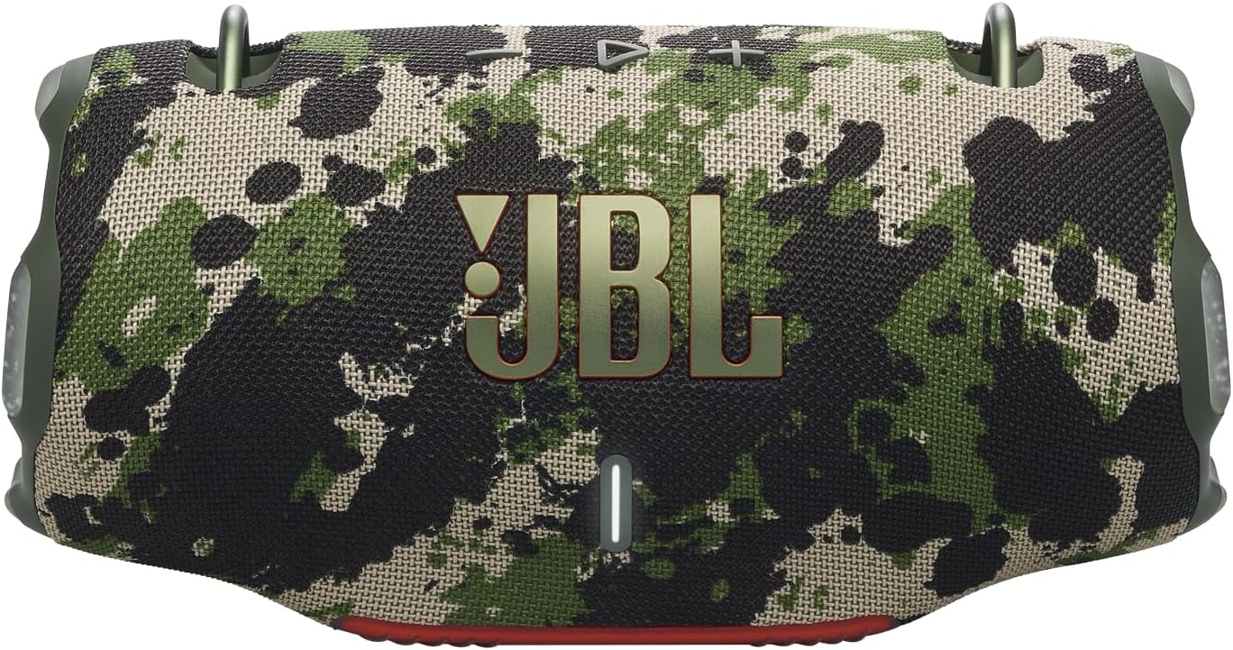 JBL Xtreme 4 Altoparlante portatile in colorazione Camouflage – Cassa portatile Bluetooth con bassi profondi, AI Sound Boost e power bank integrato – Impermeabile e resistente alla polvere – 24 ore di autonomia